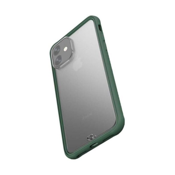 iPhone 11 Pro Max 2019 (6,5")  hátlap tok, átlátszó / zöld kerettel, Devia Soft Elegant