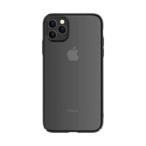 iPhone 11 Pro (5,8") kemény hátlap tok, TPU tok, átlátszó / fekete keret, Devia Glimmer