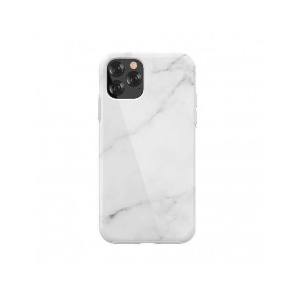 iPhone 11 Pro (5,8") hátlap tok, TPU tok, márvány mintás, fehér, Devia Marble