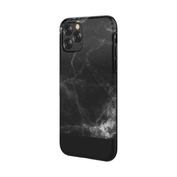 iPhone 11 Pro Max 2019 (6,5") hátlap tok, TPU tok, márvány mintás, fekete, Devia Marble