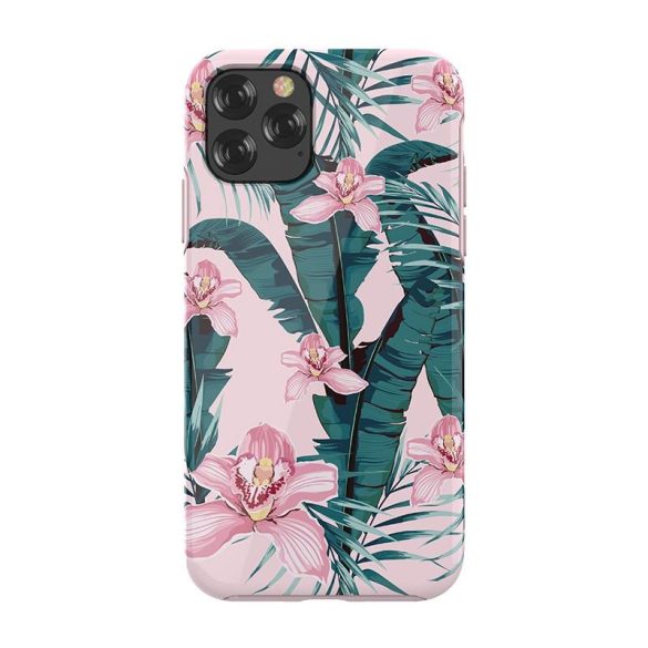 iPhone 11 Pro Max 2019 (6,5") hátlap tok, műanyag tok, virág mintás, rózsaszín, Devia Perfume Lily