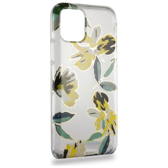 iPhone 11 Pro Max 2019 (6,5") hátlap tok, műanyag tok, virág mintás, sárga, Devia Perfume Lily