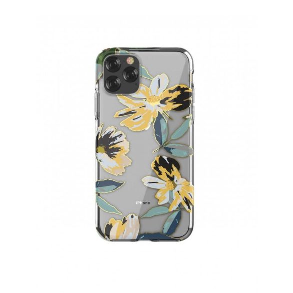 iPhone 11 Pro Max 2019 (6,5") hátlap tok, műanyag tok, virág mintás, sárga, Devia Perfume Lily