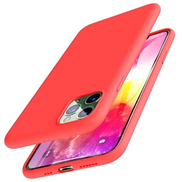 iPhone 11 Pro Max 2019 (6,5") hátlap tok, szilikon tok, piros, Devia Nature 