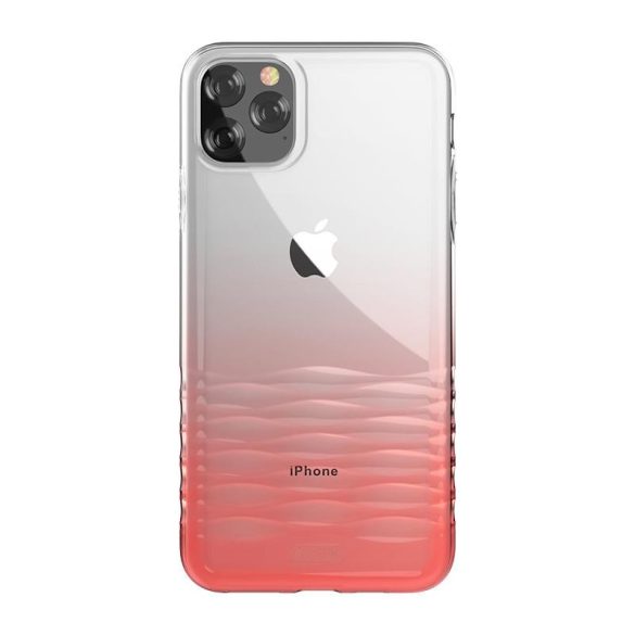 iPhone 11 Pro (5,8") hátlap tok, TPU tok, átlátszó / piros, színátmenetes, Devia Ocean