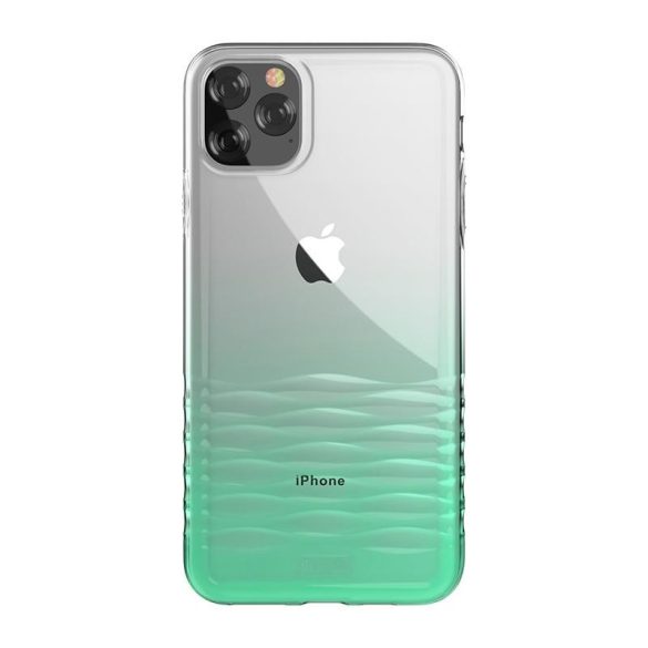 iPhone 11 Pro (5,8") hátlap tok, TPU tok, átlátszó / zöld színátmenetes, Devia Ocean