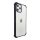iPhone 12 Mini (5,4") ütésálló hátlap tok, TPU tok, átlátszó / fekete kerettel, Devia Glitter Shockproof