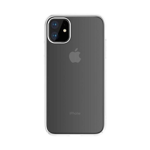 iPhone 12 Mini (5,4") kemény hátlap tok, TPU tok, átlátszó / ezüst keret, Devia Glimmer