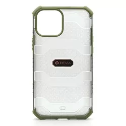   iPhone 12 Pro Max (6,7") ütésálló hátlap tok, TPU tok, átlátszó / zöld kerettel, Devia Vanguard