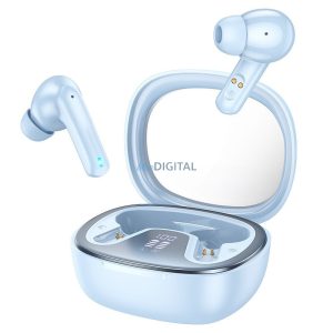 Stereo bluetooth headset vezeték nélküli töltőtokkal, TWS, kék, Hoco EQ6