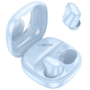 Stereo bluetooth headset vezeték nélküli töltőtokkal, TWS, kék, Hoco EQ13