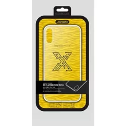   iPhone X / XS (5,8") hátlap tok, TPU tok, fehér keretes / átlátszó, Joway BHK32