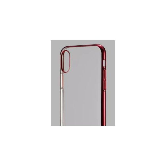Joway BHK32 iPhone X / XS (5,8") piros keretes átlátszó TPU szilikon tok