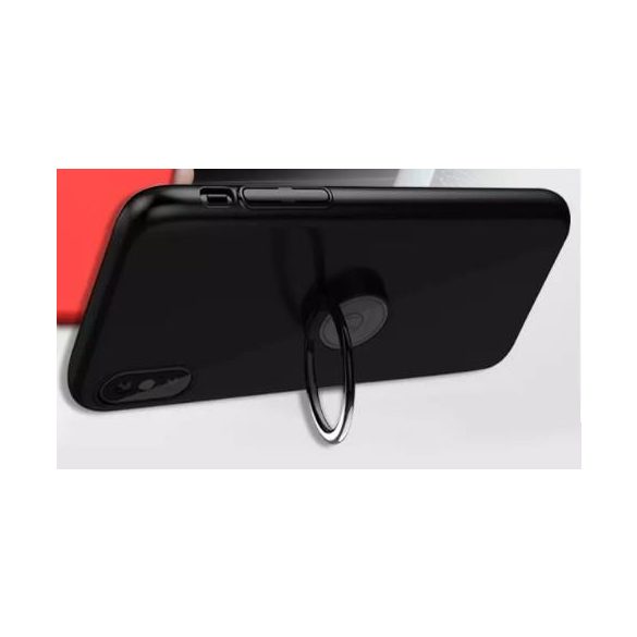 Joway BHK35 iPhone X / XS (5,8") sötétkék gyűrűs mágneses TPU hátlaptok