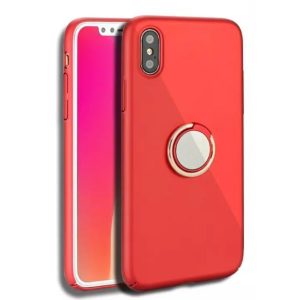 Joway BHK35 iPhone X / XS (5,8") piros gyűrűs mágneses TPU hátlaptok