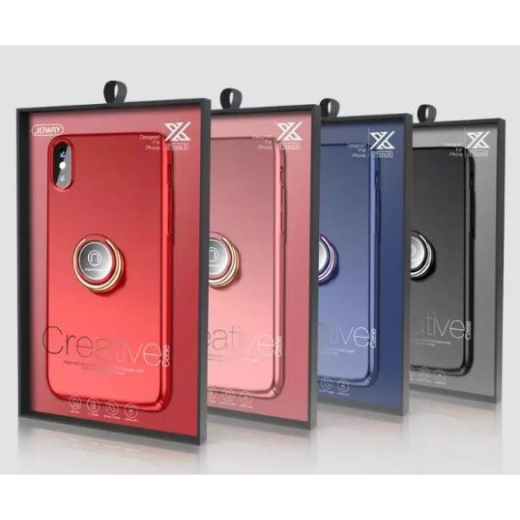 Joway BHK35 iPhone X / XS (5,8") piros gyűrűs mágneses TPU hátlaptok