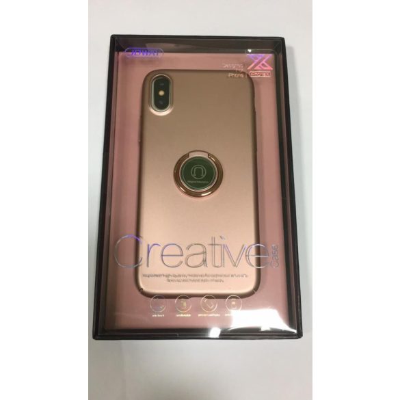 Joway BHK35 iPhone X / XS (5,8") rose gold gyűrűs mágneses TPU hátlaptok