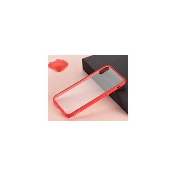 Joway BHK30 iPhone X / XS (5,8") piros keretes átlátszó szilikon tok