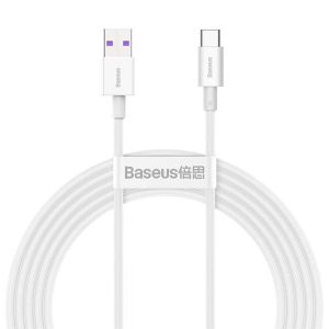 Baseus Superior Type-C fehér adatkábel 2m 6A