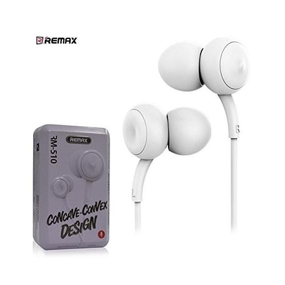 Remax RM-510 fehér stereo headset fülhallgató