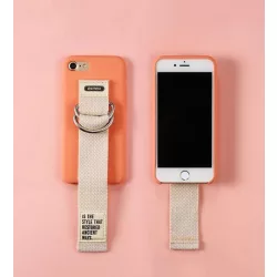   Remax RM-1643 iPhone 7 8 SE 2020 / SE 2022 (4,7") rózsaszín szilikon tok szíjjal