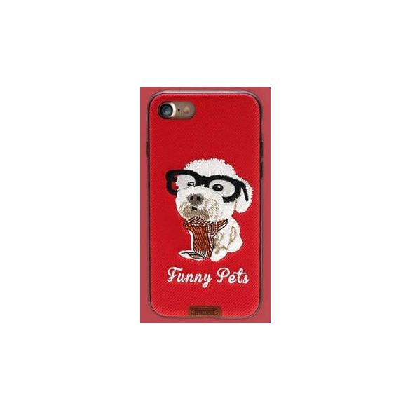Remax RM-1647 iPhone 7 Plus 8 Plus (5,5") piros kutyás hátlap tok