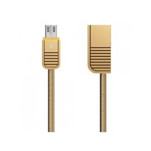 Micro usb adatkábel, fém csatlakozóval, 2.1A, 1m, arany, Remax RC-088m 