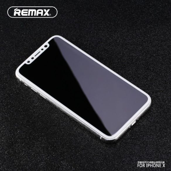 Remax GL-04 iPhone 11 Pro X XS (5,8") fehér 3D előlapi üvegfólia