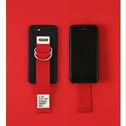   Remax RM-1643 iPhone X XS (5,8") fekete szilikon tok szíjjal