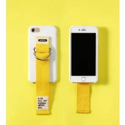   Remax RM-1643 iPhone X XS (5,8") fehér szilikon tok szíjjal