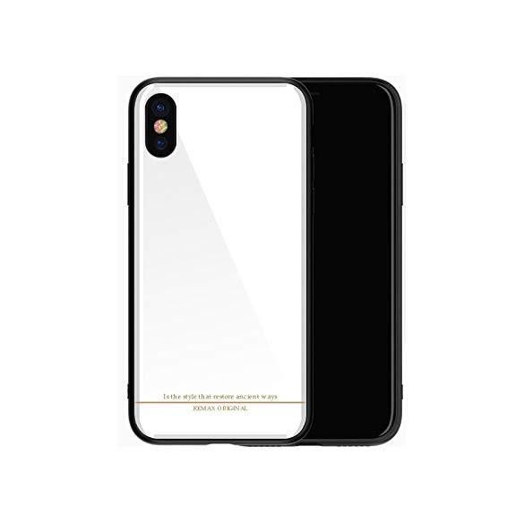 Remax RM-1653 iPhone X / XS (5,8") fehér fényes hátlap tok