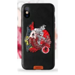   iPhone X / XS (5,8") hátlap tok, KoiFish mintás, fekete, Remax RM-1636