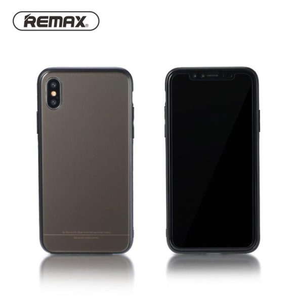 Remax RM-1653 iPhone X / XS (5,8") barna szilikon tok