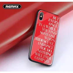   Remax RM-1660 iPhone X / XS (5,8") piros műanyag hátlap tok