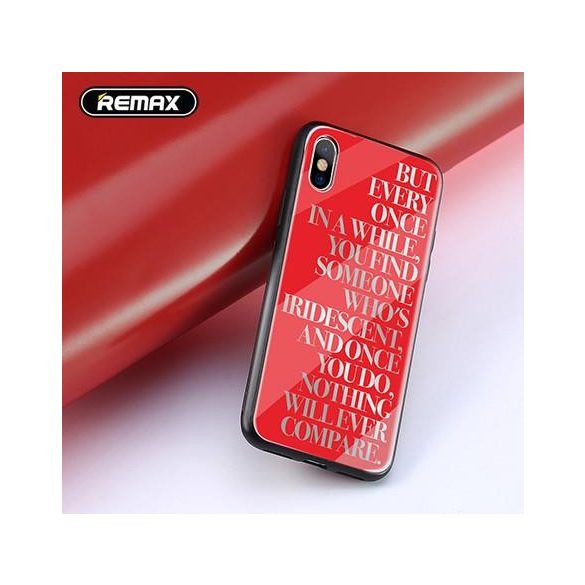 Remax RM-1660 iPhone X / XS (5,8") piros műanyag hátlap tok
