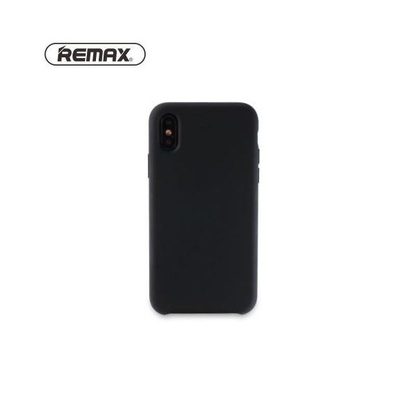 Remax RM-1613 iPhone XS Max (6,5") szilikon tok, hátlap tok, fekete, matt