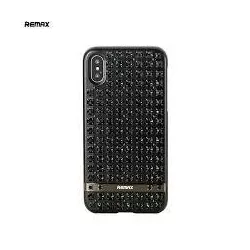   Remax RM-1675 iPhone XS Max (6,5") fekete köves kemény hátlap tok