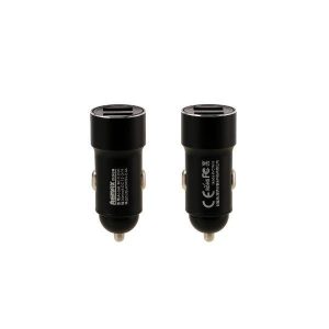 Szivartöltő fej, 2x USB, 2.4A, fekete, Remax RCC220