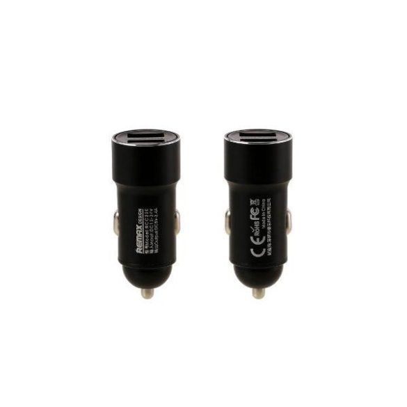 Szivartöltő fej, 2x USB, 2.4A, fekete, Remax RCC220