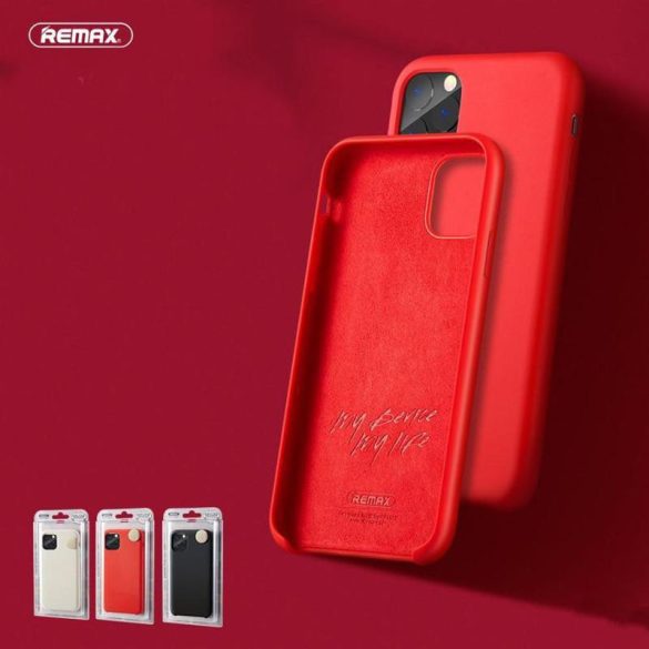 Remax RM-1613 iPhone 11 Pro Max (6,5") szilikon tok, hátlap tok, piros, matt
