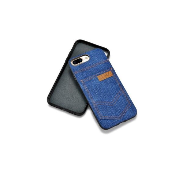 XOOMZ iPhone 7 Plus (5,5") iPhone 8 Plus (5,5") kék farmer hátlap tok