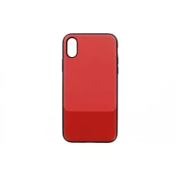   Dotfes G02MS iPhone X XS (5,8") piros carbon prémium hátlap tok