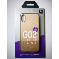  Dotfes G02MS iPhone X XS (5,8") arany carbon prémium hátlap tok