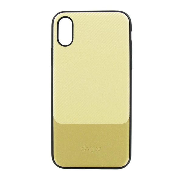 Dotfes G02MS iPhone X XS (5,8") arany carbon prémium hátlap tok