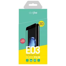   iPhone 6 Plus / 6S Plus (5,5")  előlapi üvegfólia, 3D, fekete, Dotfes E03
