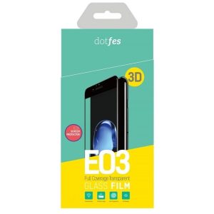 Dotfes E03 iPhone 6 6S Plus (5,5") fekete 3D előlapi prémium üvegfólia