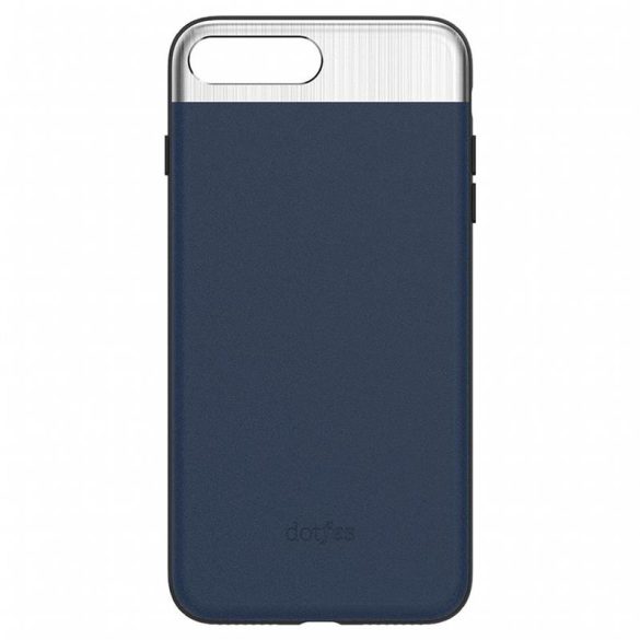 Dotfes G03 iPhone 7 Plus 8 Plus (5,5") kék bőr prémium hátlap tok