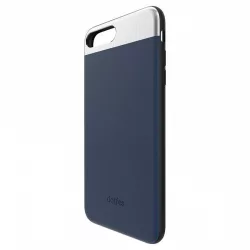   iPhone 6 Plus / 6S Plus (5,5") hátlap tok, bőr tok, kék, prémium, Dotfes G03