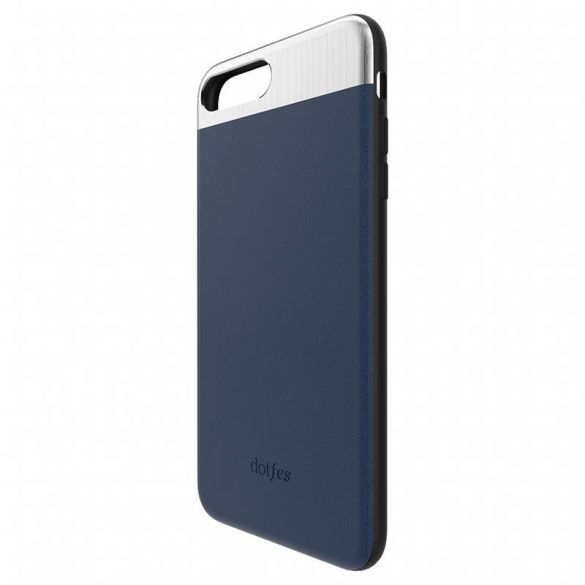 Dotfes G03 iPhone 6 6S Plus (5,5") kék bőr prémium hátlap tok