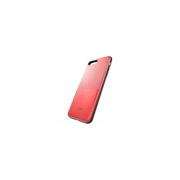 iPhone 6 / 6S (4,7") hátlap tok, műanyag tok, bankkártya tartós, carbon prémium, piros, Dotfes G02